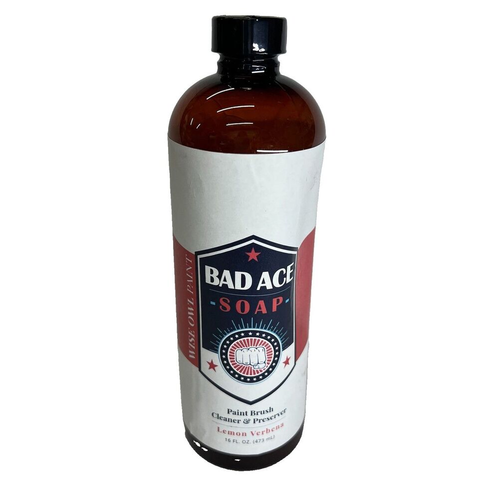 Bad Ace Brush Soap Lemon Verbena 16oz wise Owl
